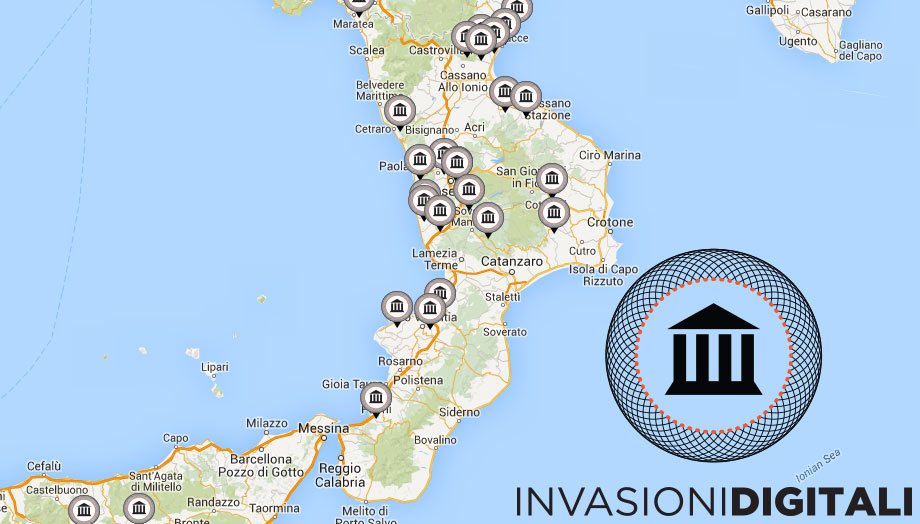 La mappa delle Invasioni Digitali programmate in Calabria dal 23 aprile al 3 maggio