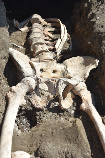 Scheletro ritrovato a Pompei