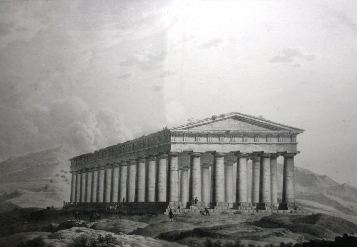 Il Tempio di Segesta in un'incisione del '700