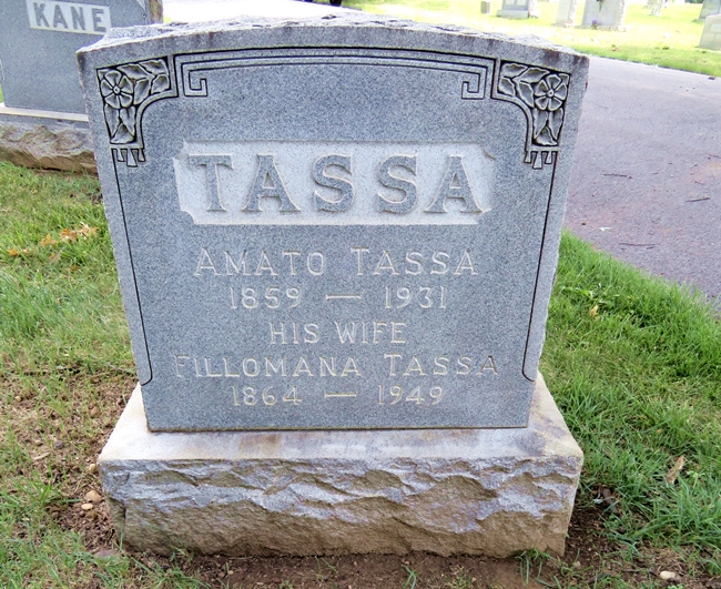 Tomba di Amato Tassa al Mount Olivet Cemetery di Washington