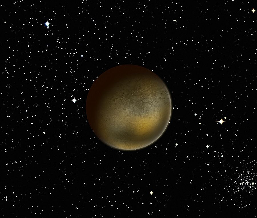 Elaboraione artistica di unìimmagine del pianeta Plutone - Ph. Eduemoni | CCBY-SA3.0