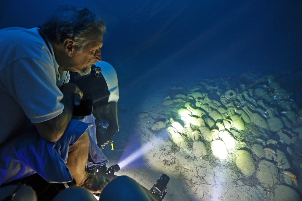 Jan Koblick, di Aurora Trust Foundation, nel sommergibile olandese U-Boat Worx durante la ricognizione del relitto di Panarea, Isole Eolie (Me) -  © SOPRINTENDENZA DEL MARE Ph. Salvo Emma