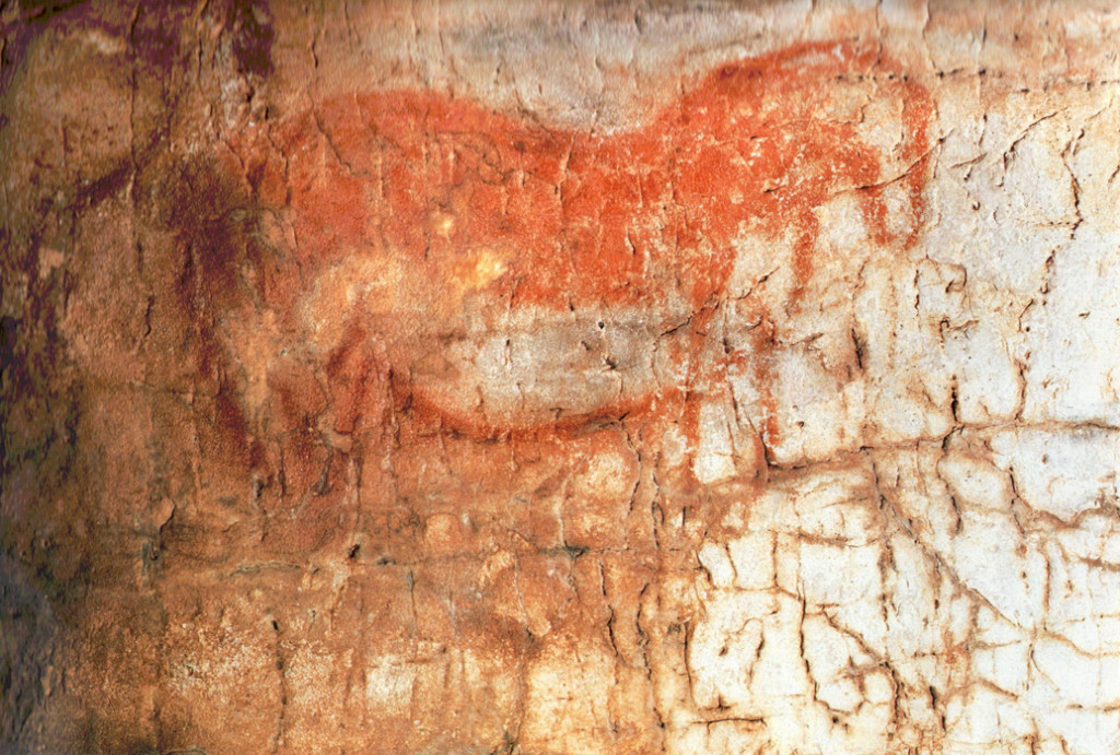 Pittura parietale raffigurante un cavallo, Grotta Paglicci, Rignano Garganico (Fg)