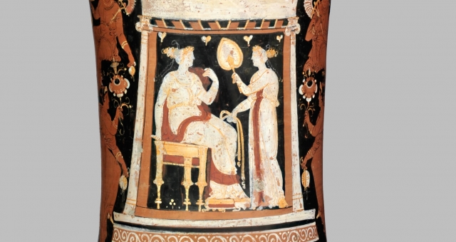 Part. del loutrophoros a figure rosse proveniente da Polignano a Mare, Museo Archeologico Nazionale, Napoli
