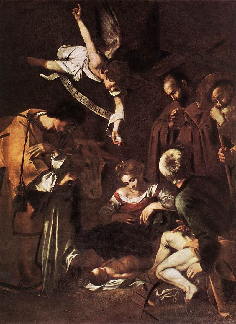 Caravaggio, Natività con i Santi Lorenzo e Francesco d'Assisi, 1609 ca.