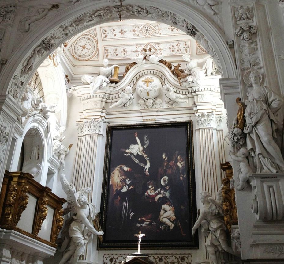 Riproduzione della Natività di Caravaggio, Oratorio di S. Lorenzo, Palermo - Ph. Mibact