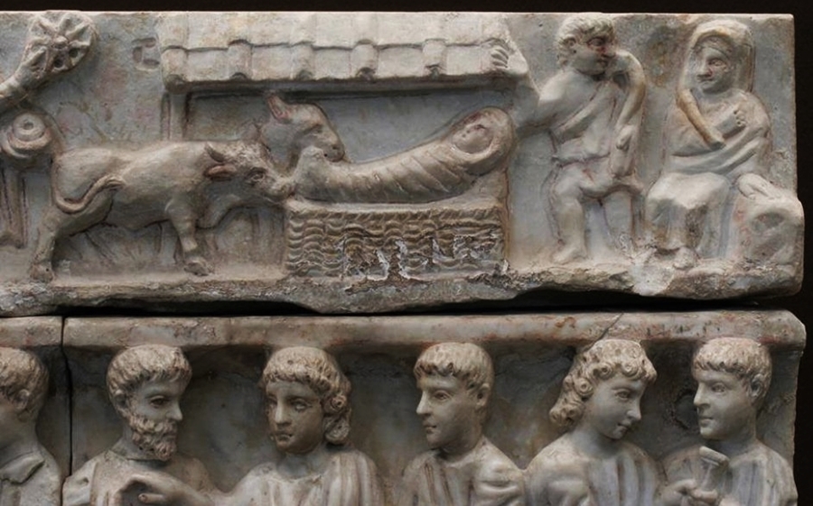 Part. del Sarcofago di Adelfia con scena della Natività, IV sec. d.C., Museo Archeologico "Paolo Orsi", Siracusa