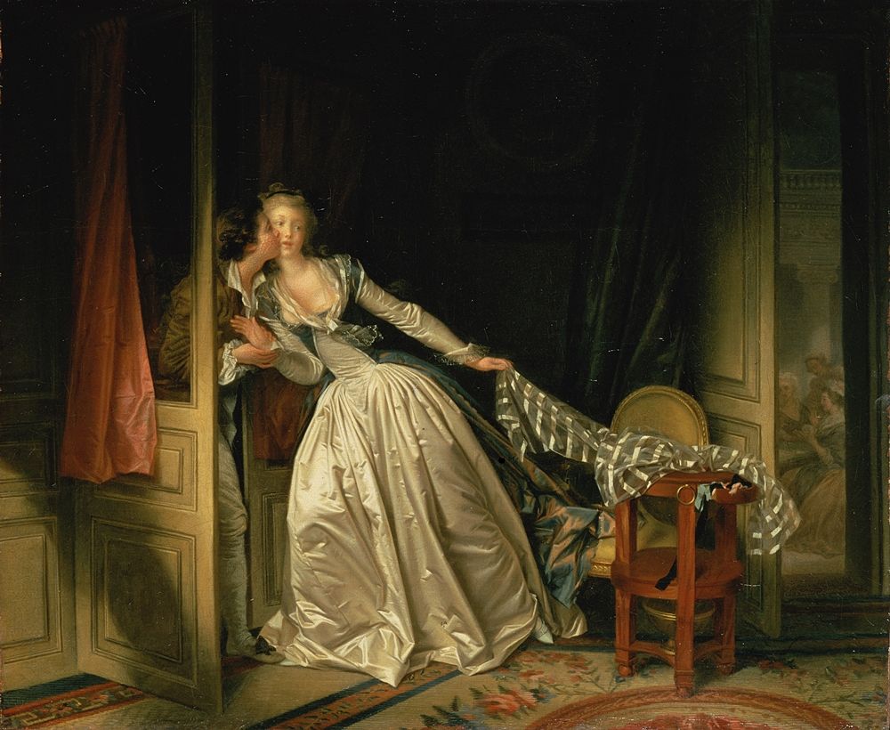 Jean-Honoré Fragonard, Il bacio rubato, 1786, Hermitage Museum, San Pietroburgo