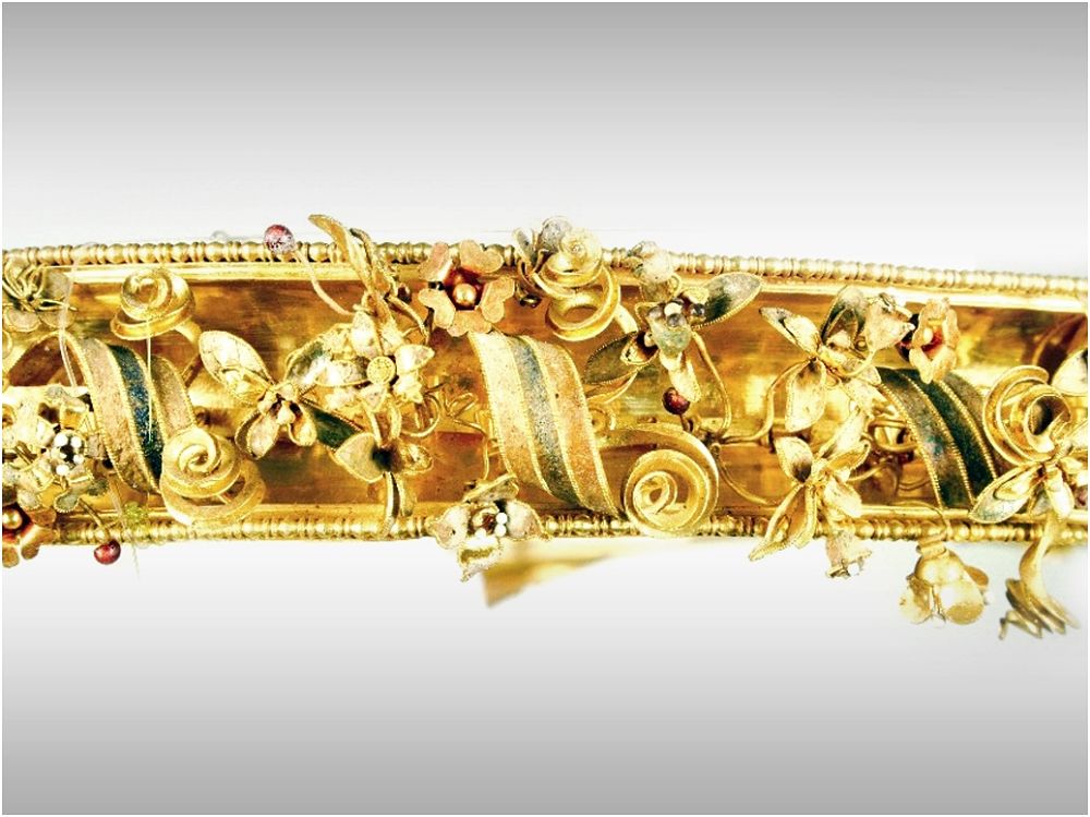 Part. del diadema fiorito della Tomba degli Ori di Canosa, III sec. a.C. Museo Archeologico di Taranto - Ph. MarTA