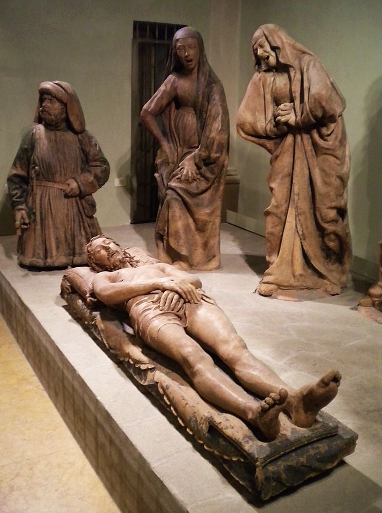 Part. del Compianto sul Cristo Morto, di Niccolò dell’Arca, 1463, Bologna, Chiesa di S. Maria della Vita- Ph. Rei Momo | Public domain