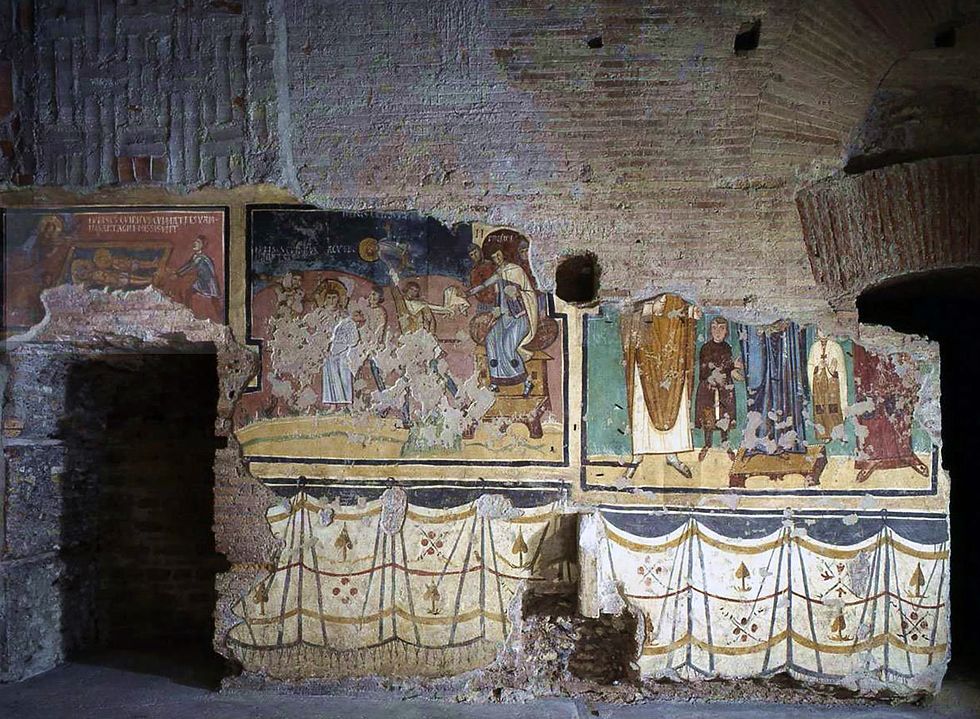 Part. degli affreschi di Santa Maria Antiqua, Roma