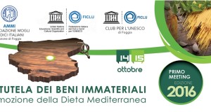 Dieta Mediterranea: a Foggia il primo meeting degli esperti dello stile di vita patrimonio Unesco