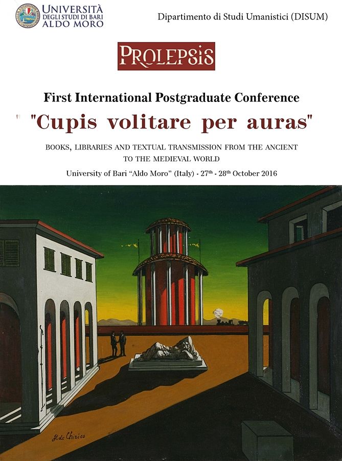 International Postgraduate Conference "Cupis volitare per auras" (Bari 27-28 ottobre 2016)