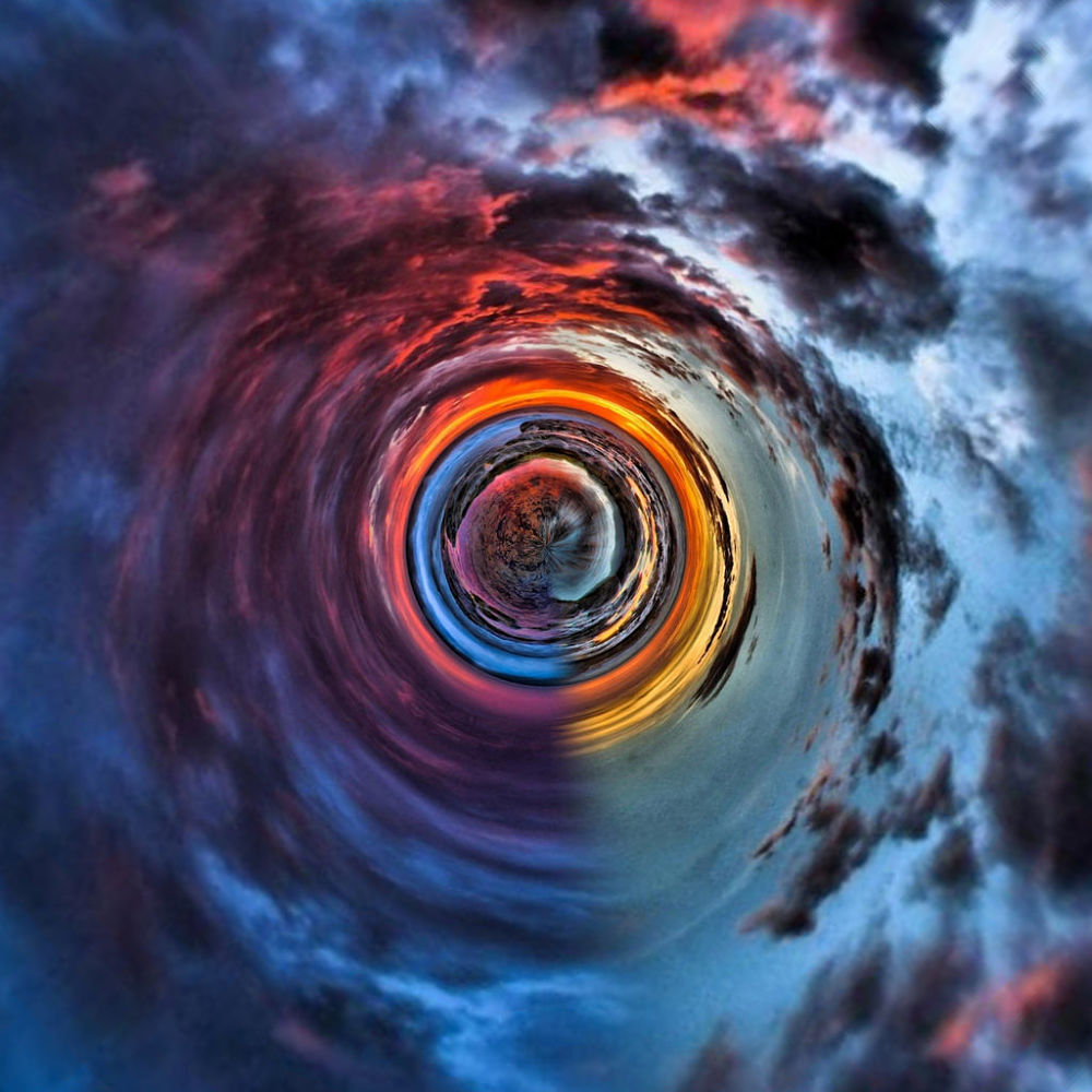 Simulazione grafica di un wormhole