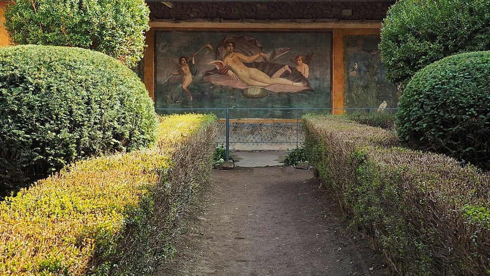 Affresco pompeiano nella Villa