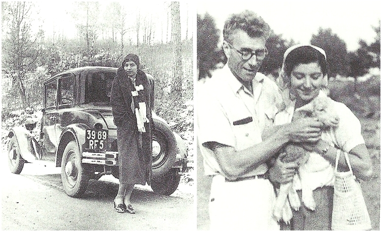 Antonia Fiermonte:a sin. negli anni '30; a destra ai tempi del matrimonio con Jacques Zwobada
