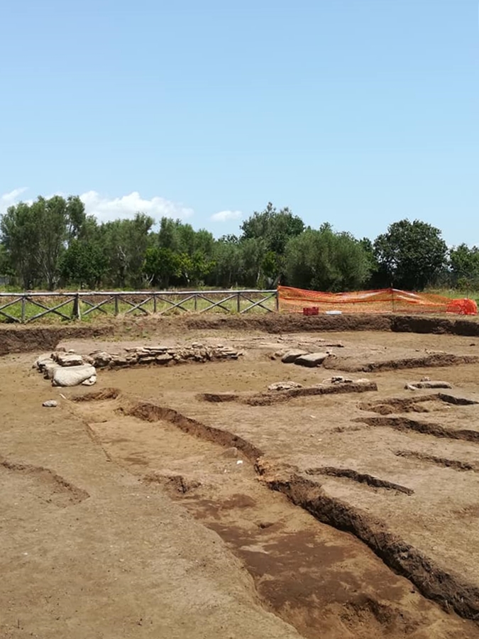 Scorcio dell'area di scavo in località Calderazzo nel Parco Archeologico di Medma, Rosarno (RC)