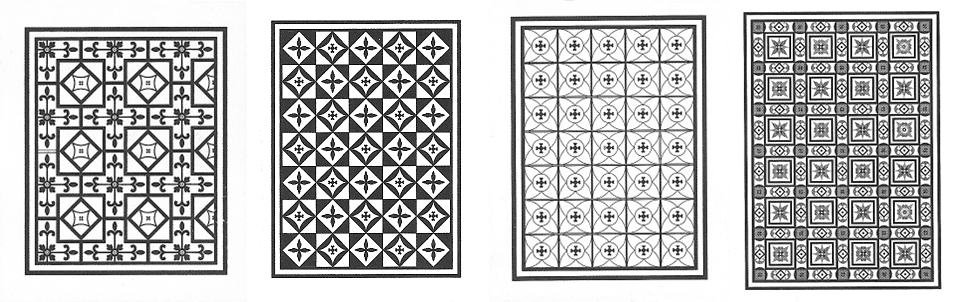 Ricostruzione grafica di alcuni dei mosaici a cura dell'archeologo Carmelo G. Malacrino ©