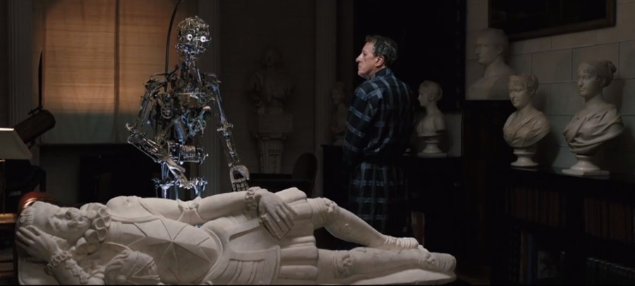 La statua del cavaliere Giuseppe in una scena del film "La migliore offerta" di G. Tornatore