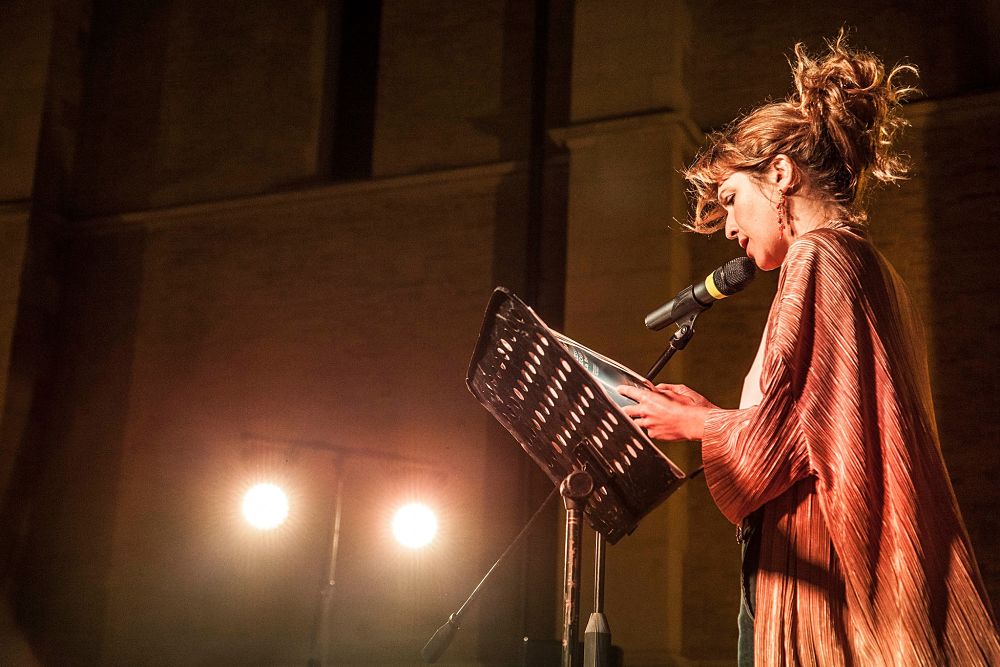 L'attrice siciliana Isabella Ragonese al XVI° Festival della Letteratura Mediterranea, Lucera (Foggia)
