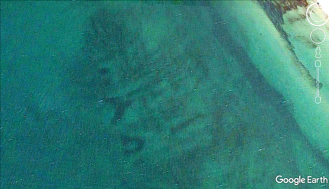 Resti sommersi della città di Sinuessa rilevati dal satellite