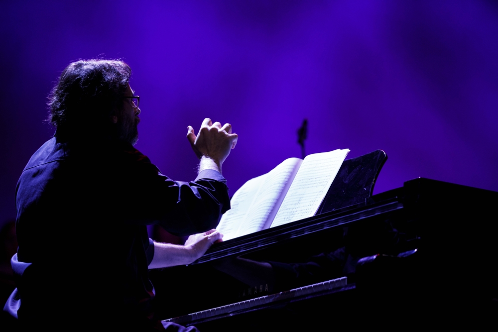 Il pianista Francesco Lotoro durante il recente concerto all'Auditorium Parco della Musica di Roma - Image by Musadoc