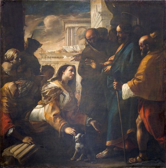 Inedito di Mattia Preti, Cristo e la Cananea, 1646-1647, olio su tela, collezione privata