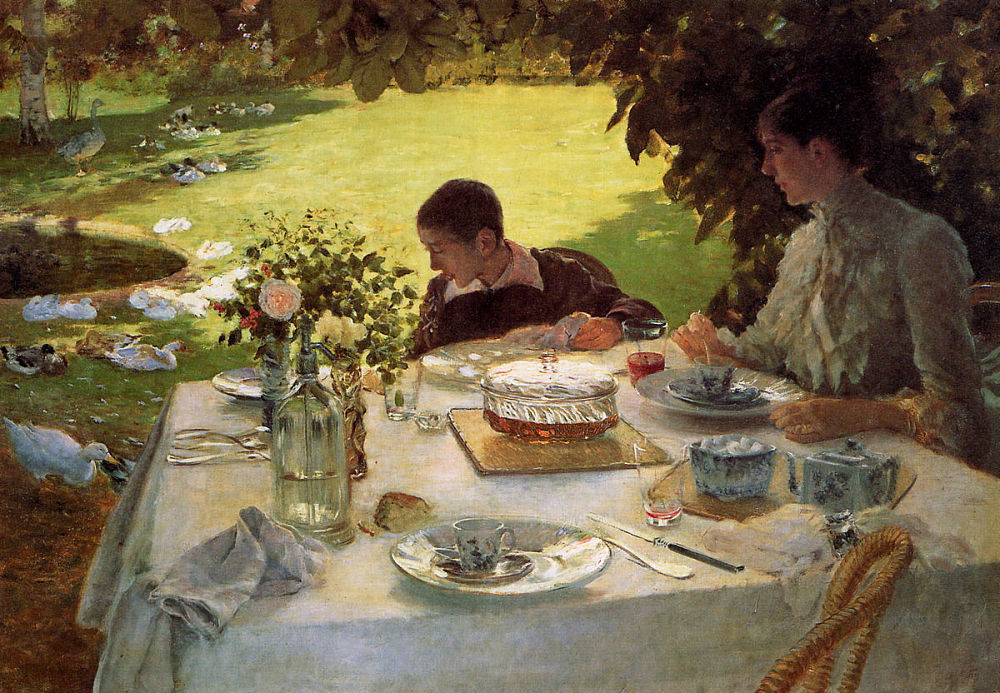 Giuseppe De Nittis, Colazione in Giardino, olio su tela, 1884 - Pinacoteca De Nittis, Barletta (BT)