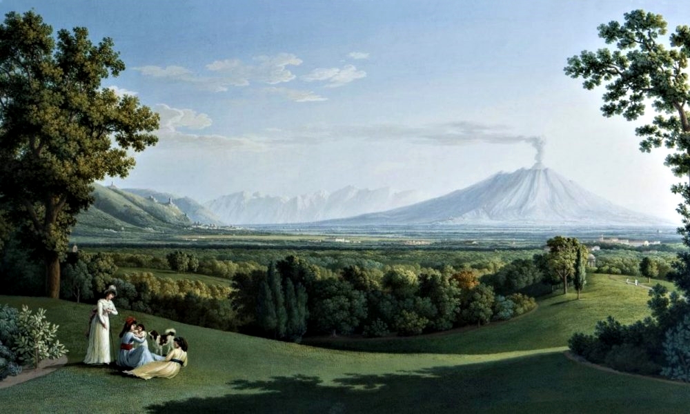 Jakob Philipp Hackert, Il Giardino Inglese della Reggia di Caserta, olio su tela, XVIII sec.