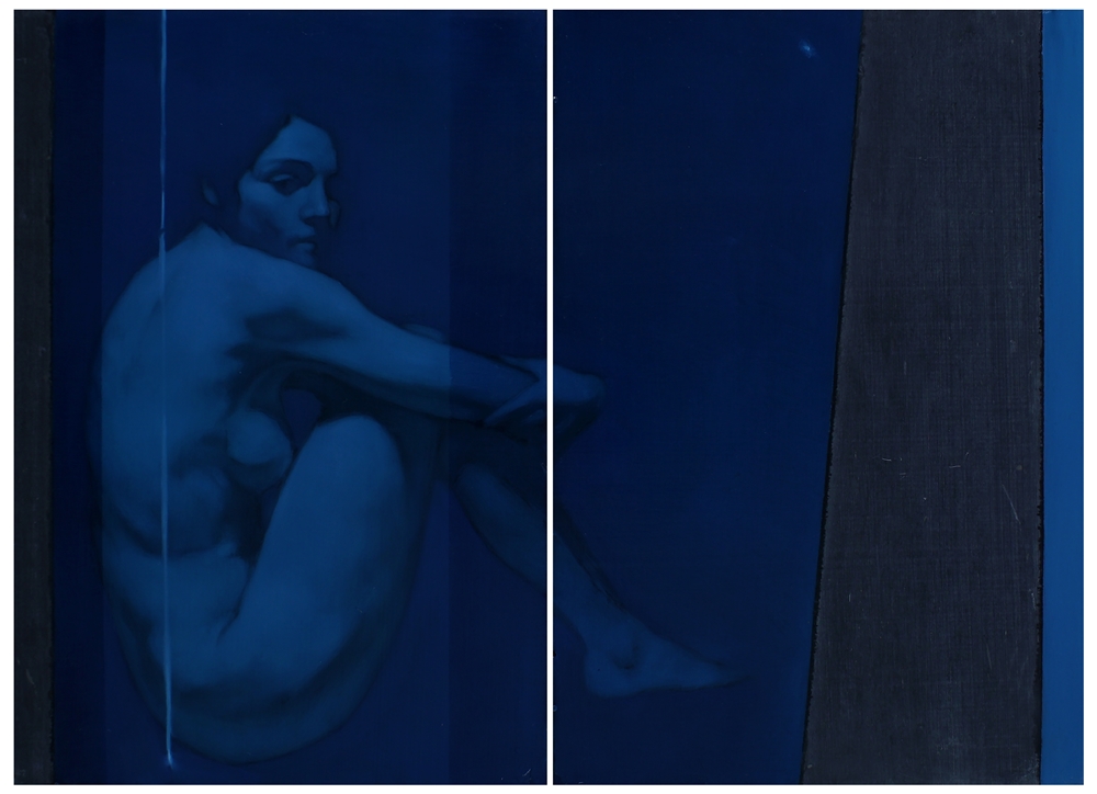 Simone Geraci, Der traum, olio su ardesia, 31 x 42 cm, 2018 (2)