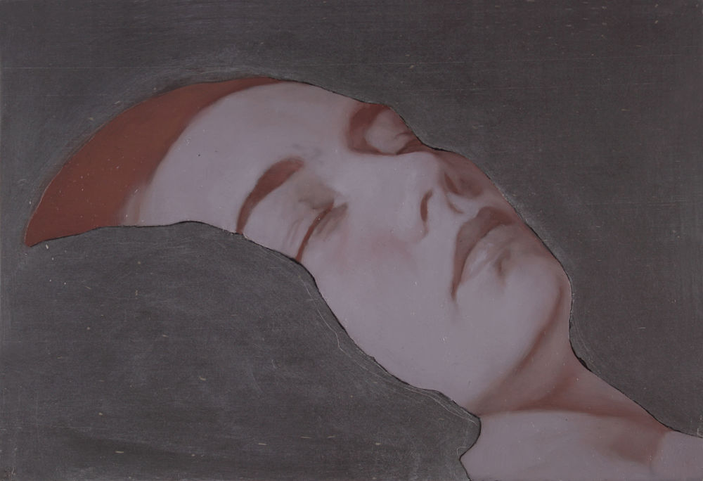Simone Geraci, In una notte, olio su ardesia, 20x30, 2020