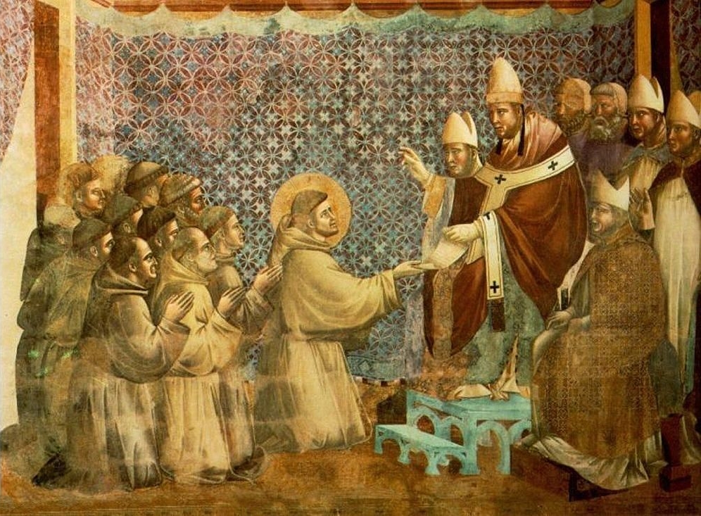 Giotto, La conferma della Regola, affresco (part.), XIII secolo, Basilica di S. Francesco, Assisi