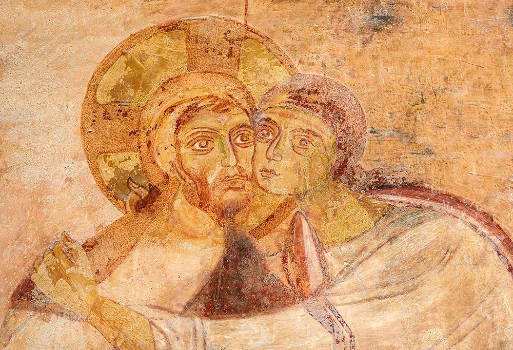 Il Bacio di Giuda (part.), affresco - Ph. © Archeocasarano