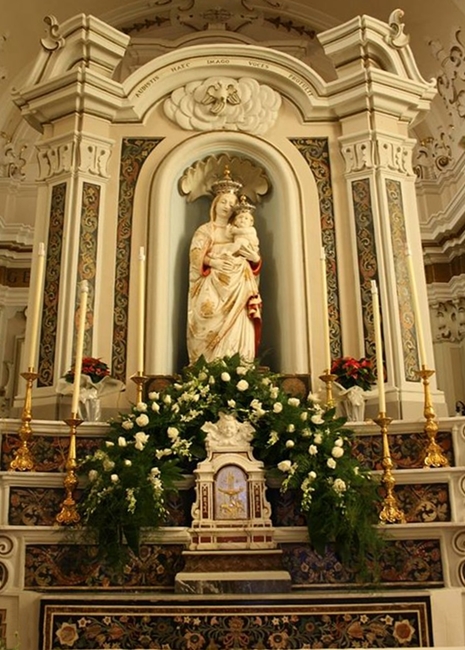 Antonello Gagini, Madonna delle Grazie, marmo di Carrara, 1542, Santuario dell'Ecce Homo, Mesoraca