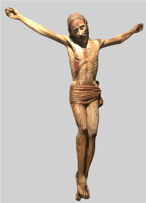 Anonimo, Crocifisso, legno di pero, fine '400 - inizi '500, Santuario della Madonna della Luce, Magisano (Cz)