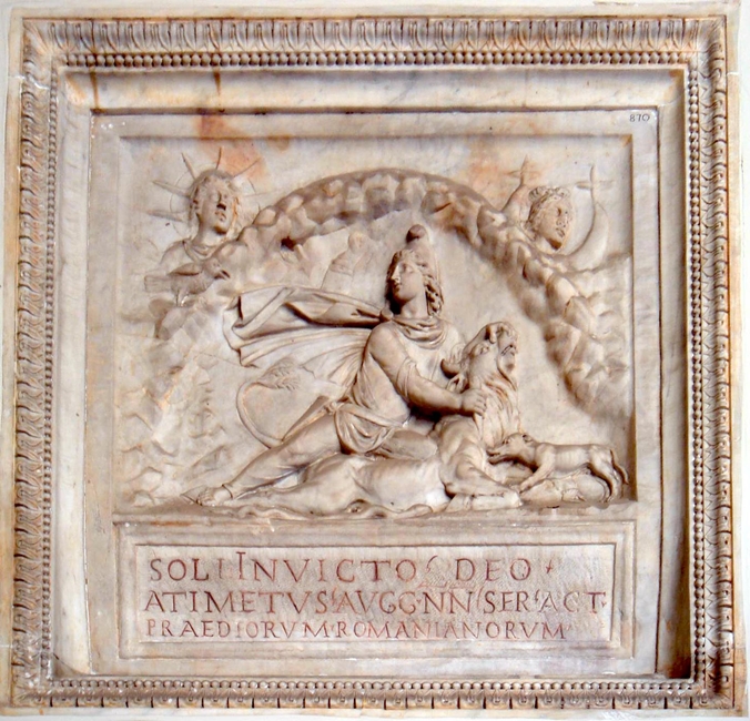 Rilievo in marmo col dio solare Mithra, Musei Vaticani