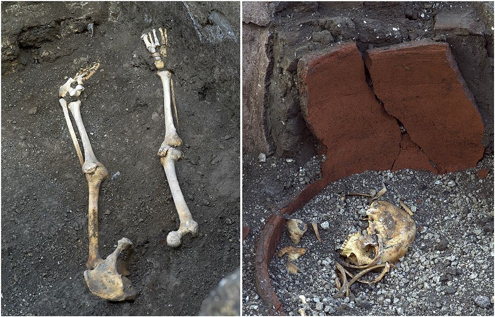 Resti di ossa umane, thermopolium, Pompei - Ph. © Luigi Spina