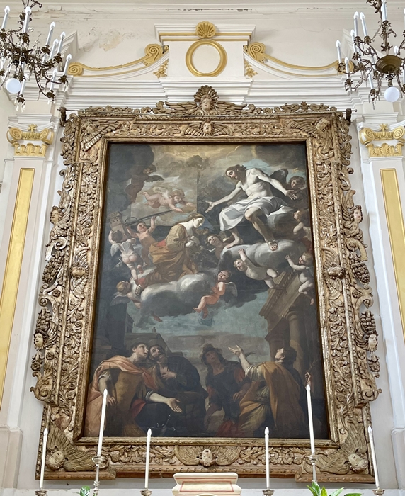 Mattia Preti, Patrocinio di Santa Barbara, olio su tela, altare maggiore chiesa di S. Barbara