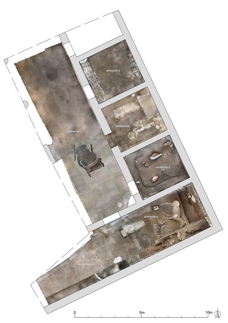 Planimetria illustrata della villa - Image credit: Parco Archeologico di Pompei