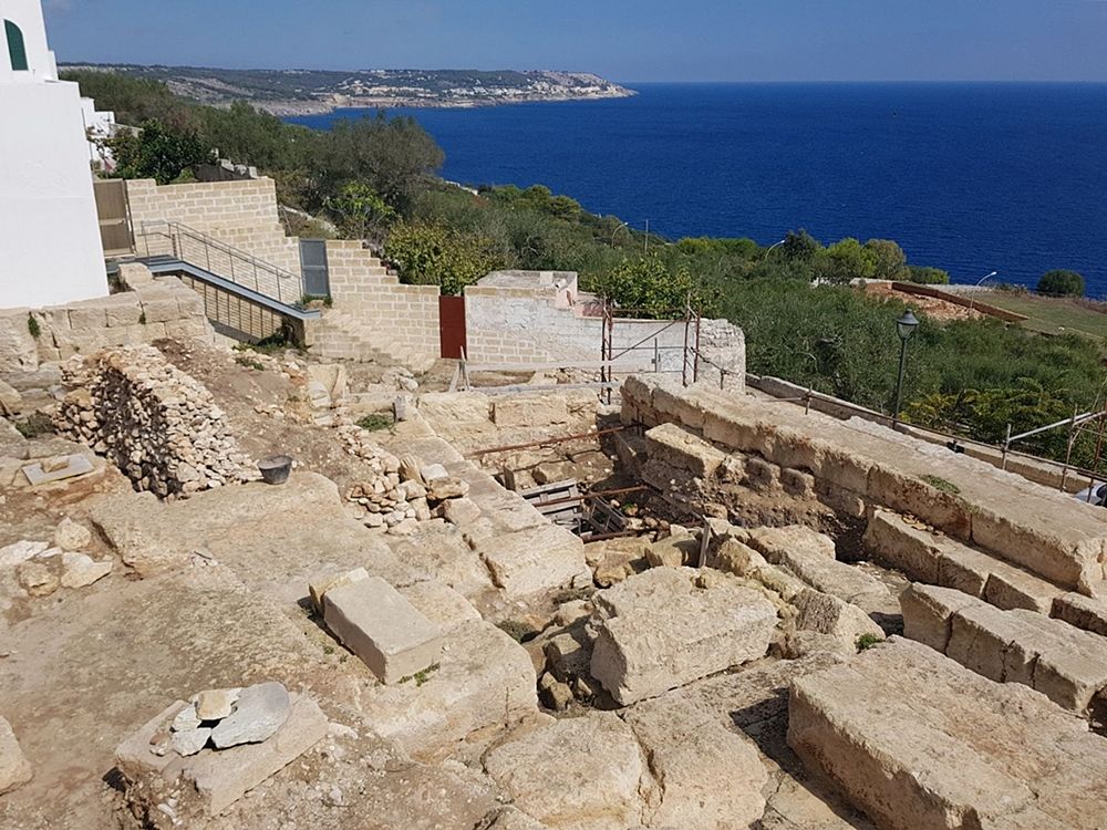 Scorcio dell'area archeologica di Castro riferibile al tempio di Athena - Courtesy of Soprintendenza Archeologica della Puglia