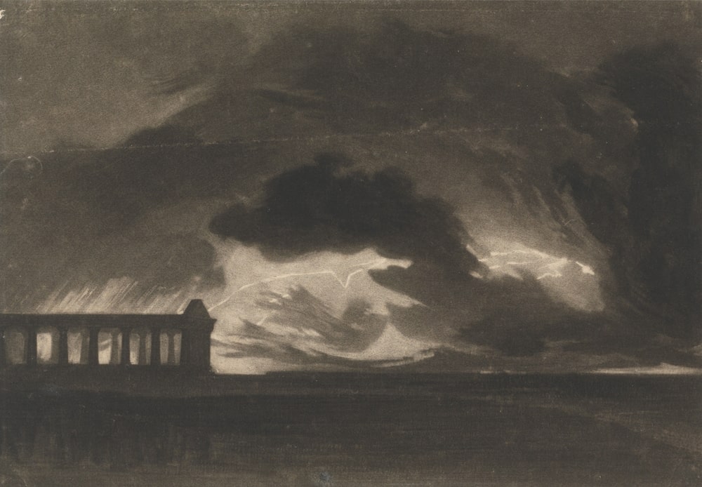 Paestum, incisione a mezzatinta su disegno di J. M. William Turner, c. 1825 - Yale Center for British Art