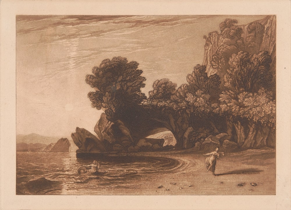 Glauco e Scilla, incisione su disegno di J. M. William Turner, c. 1820 - Yale Center for British Art