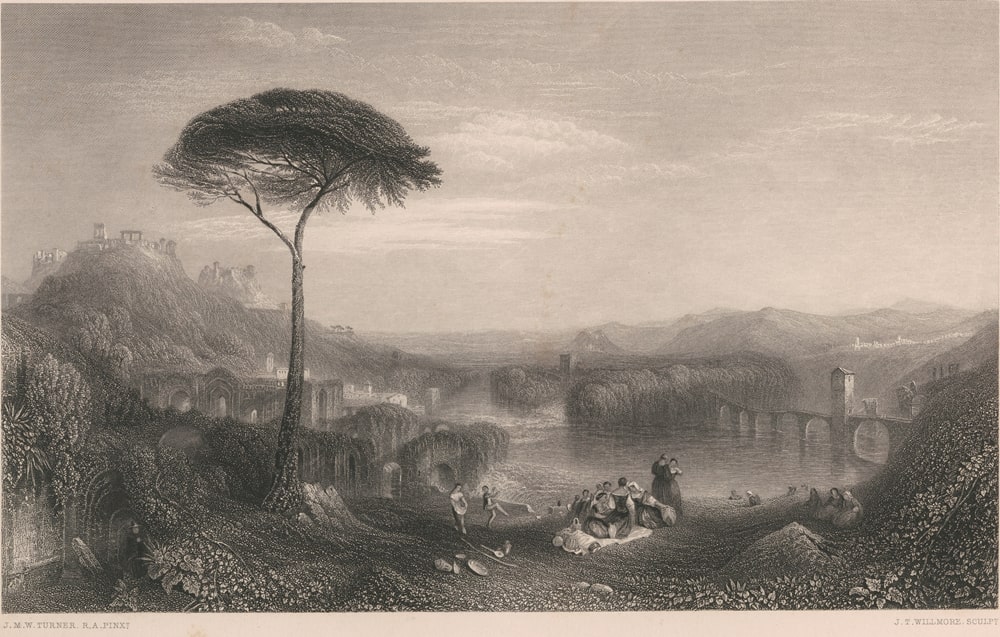 Childe Harold's Pilgrimage, incisione tratta dall'omonimo dipinto di J. M. William Turner, c. 1859 - Yale Center for British Art