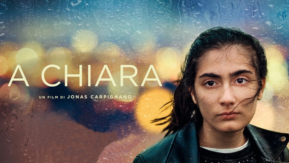 Swamy Rotolo sul manifesto del film A Chiara di Jonas Carpignano
