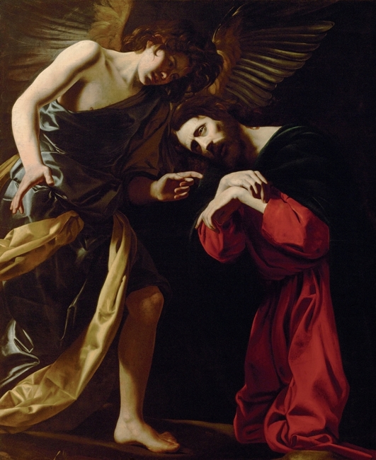 Battistello Caracciolo, Cristo soccorso dall'angelo, olio su tela, Kunstistoriches Museum, Vienna