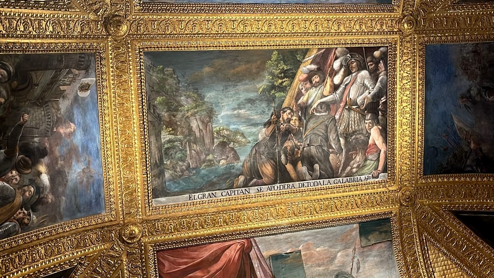 Battstello Caracciolo, Part. degli affreschi della Sala del Gran Capitano, Palazzo Reale, Napoli