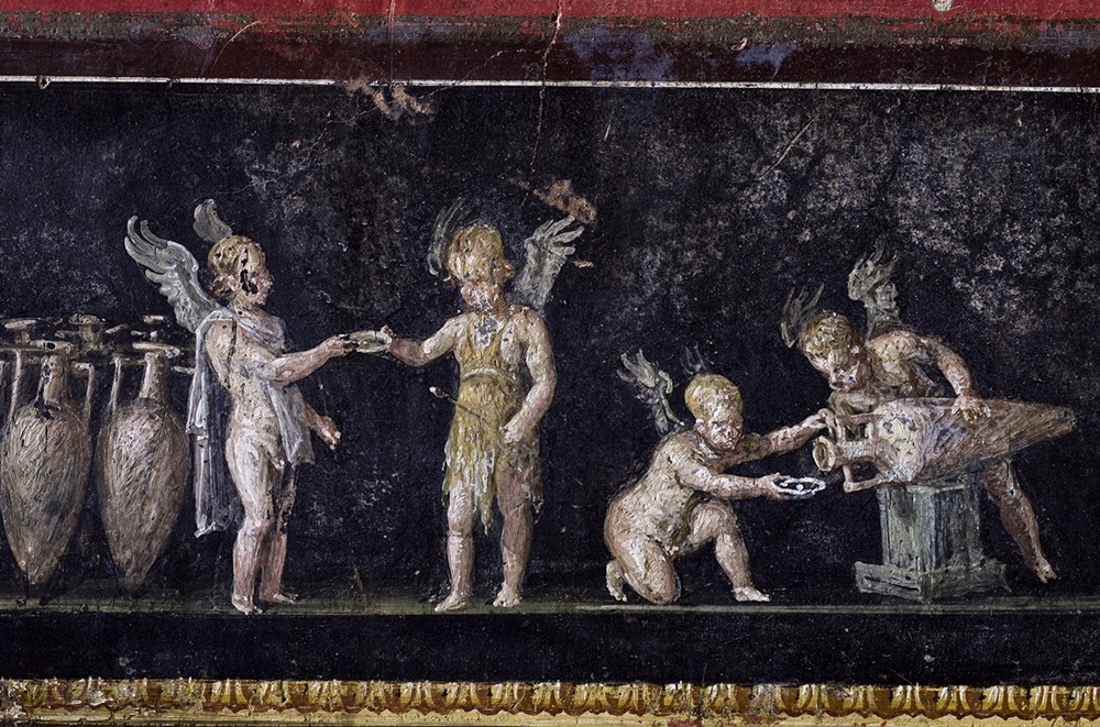 Part. del fregio con gli amorini, Csa dei Vettii, Pompei