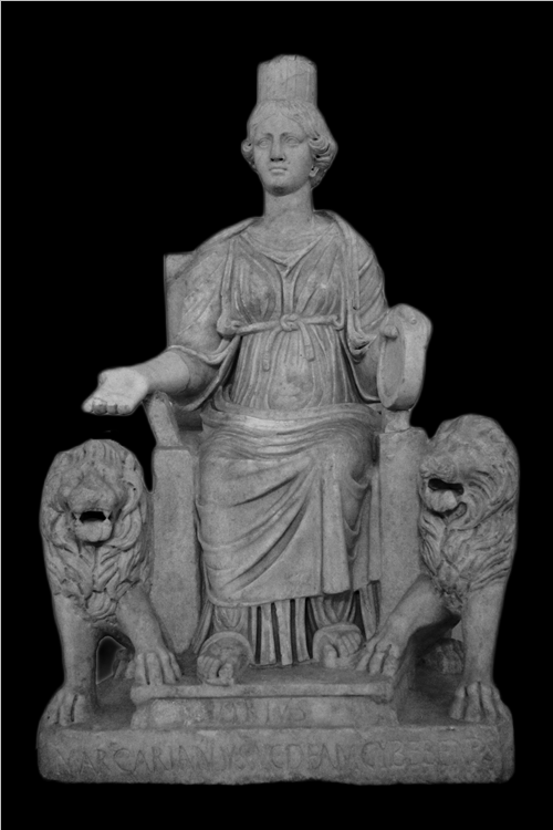 Statua di Cibele in trono, IV sec. d.C., Museo Archeologico Nazionale di Napoli - Image from wikipedia
