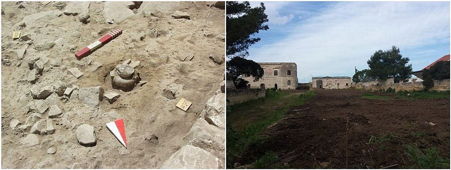 Puglia - Il sito neolitico, V° millennio a.C., prima e dopo il passaggio delle ruspe