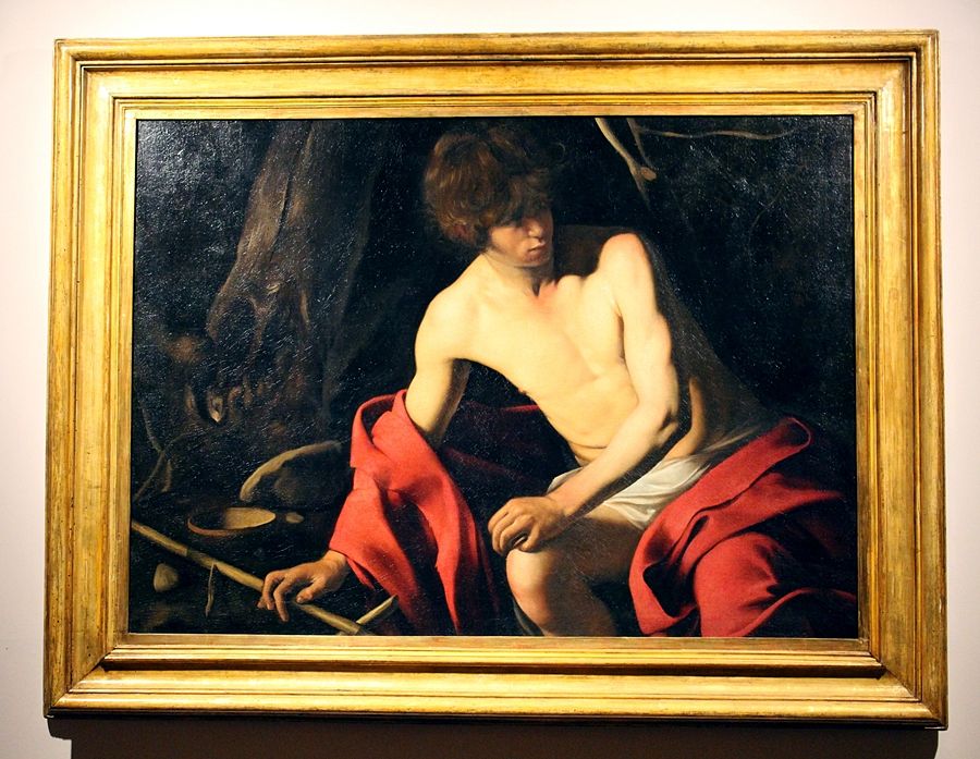 Michelangelo Merisi da Caravaggio, San Giovanni Battista nel deserto, 1603- 1606, olio su tela; cm 97x 131, Roma, Galleria Nazionale d'Arte Antica di Palazzo Corsini, inv. 433.